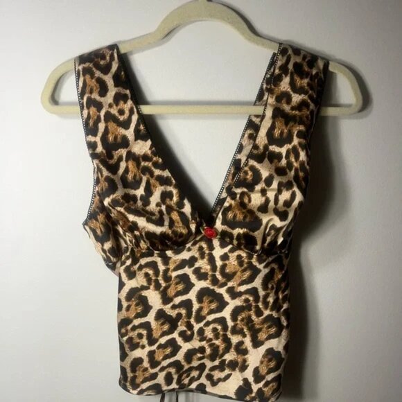 NIA Ventura Animal Print Mini Skirt w/ Top - Picture 4 of 11